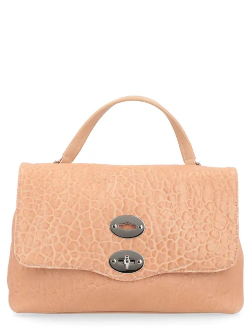 Borsa Zanellato Postina Sansone S in pelle color nude