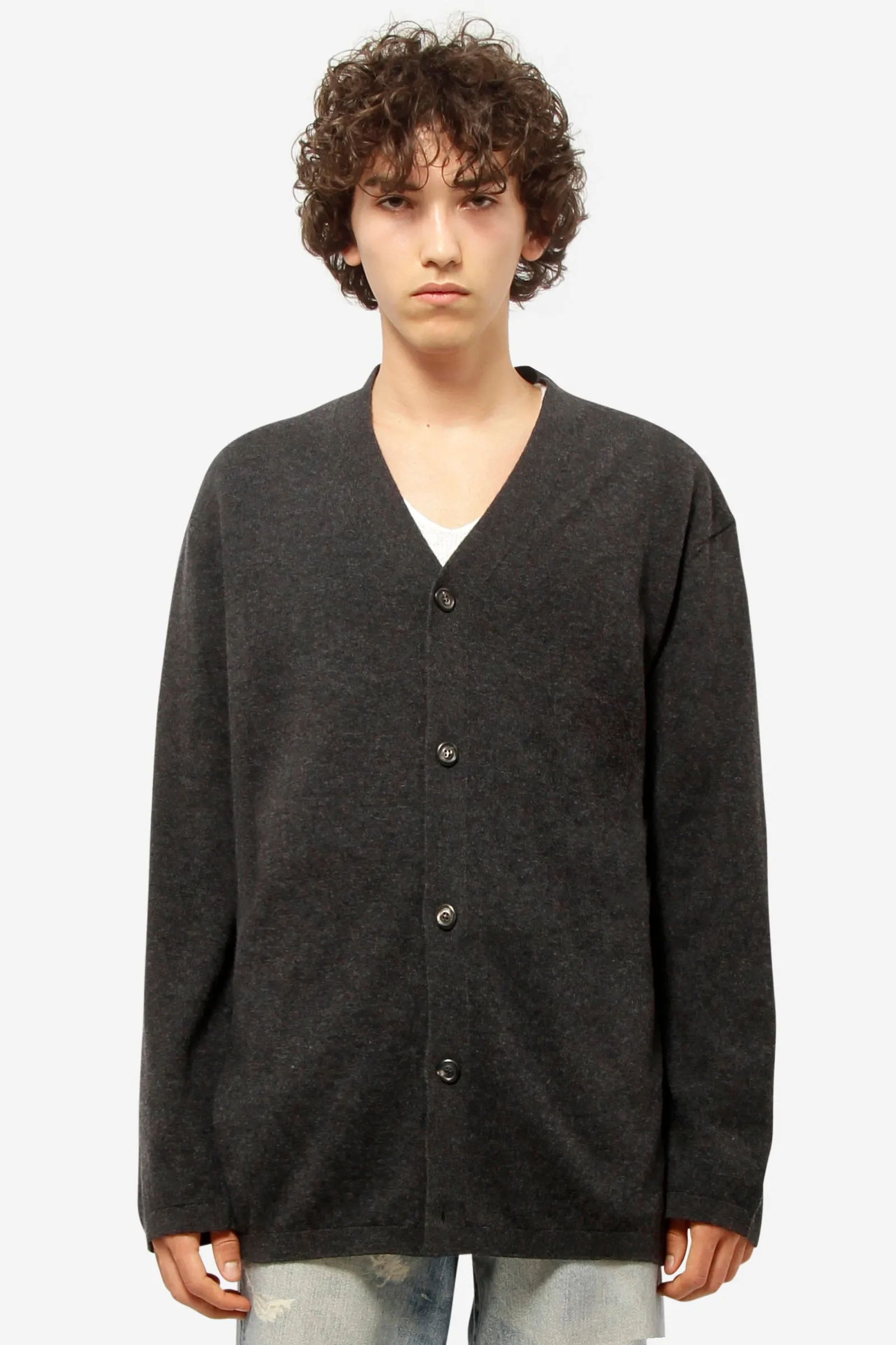 Cardigan in lana grigia