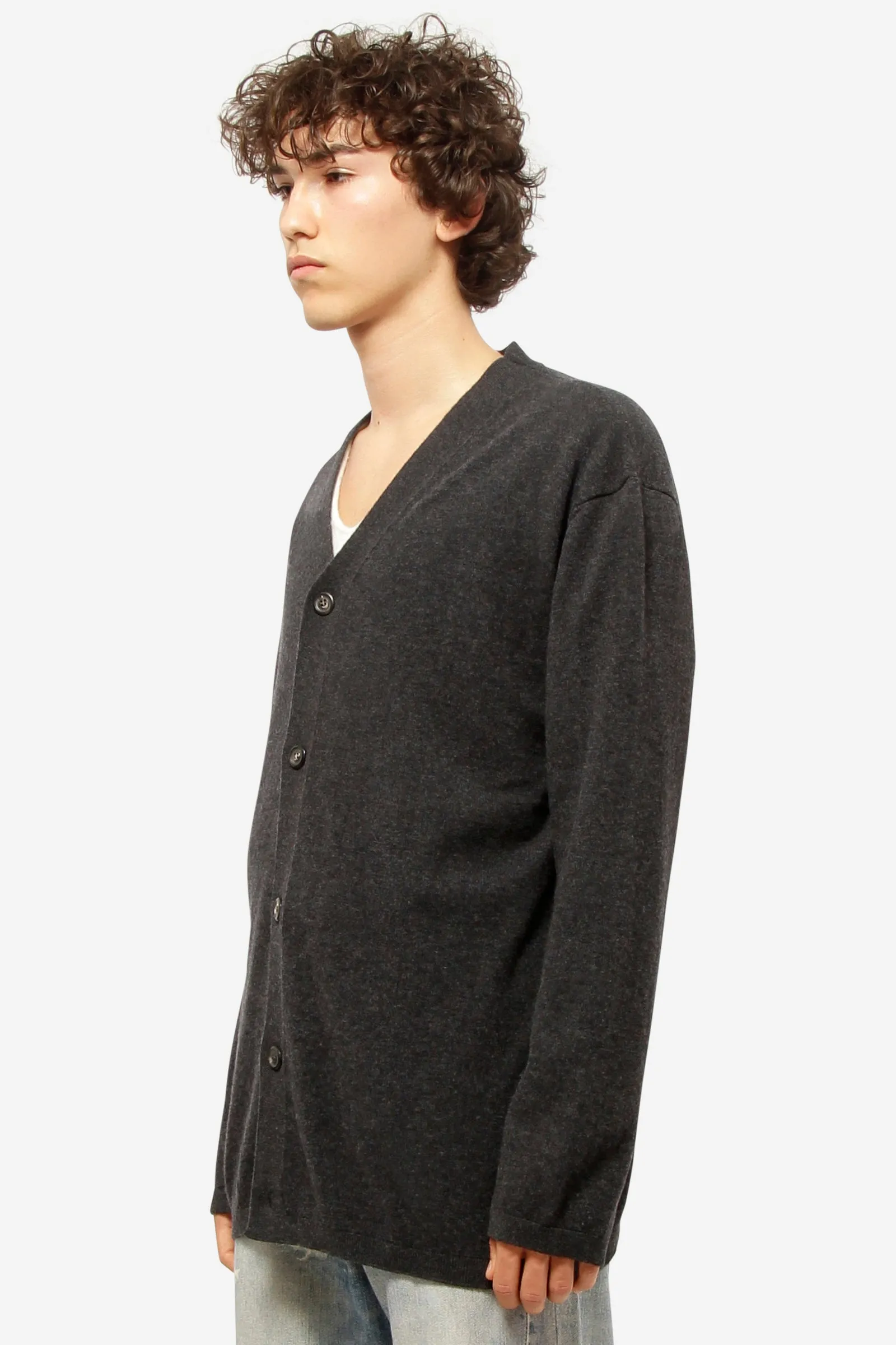 Cardigan in lana grigia