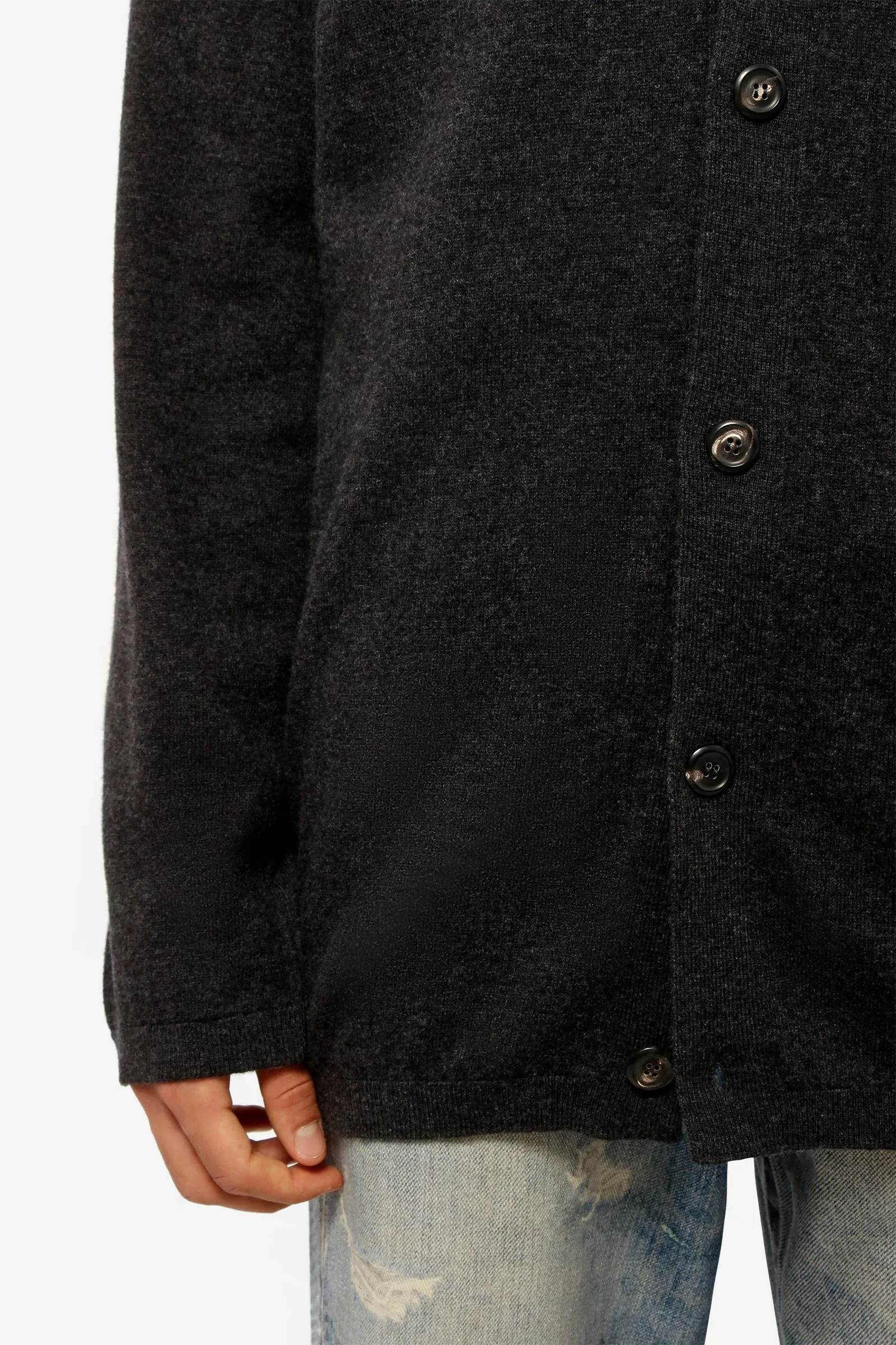 Cardigan in lana grigia